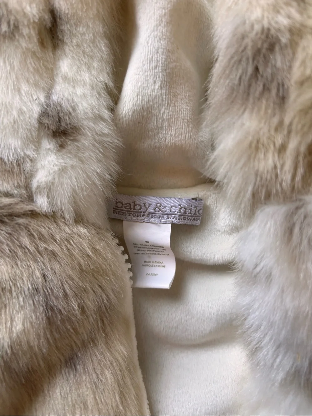 Restoration Hardware Baby & Child Luxe Faux Fur Hooded Jacket